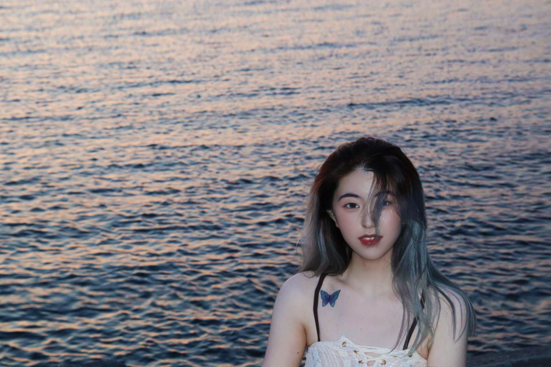 Atmospheric waterside portrait photographed at blue hour in Ottawa